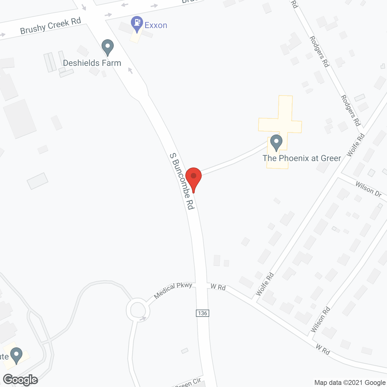 Map of the neighborhood around The Residences at Greer