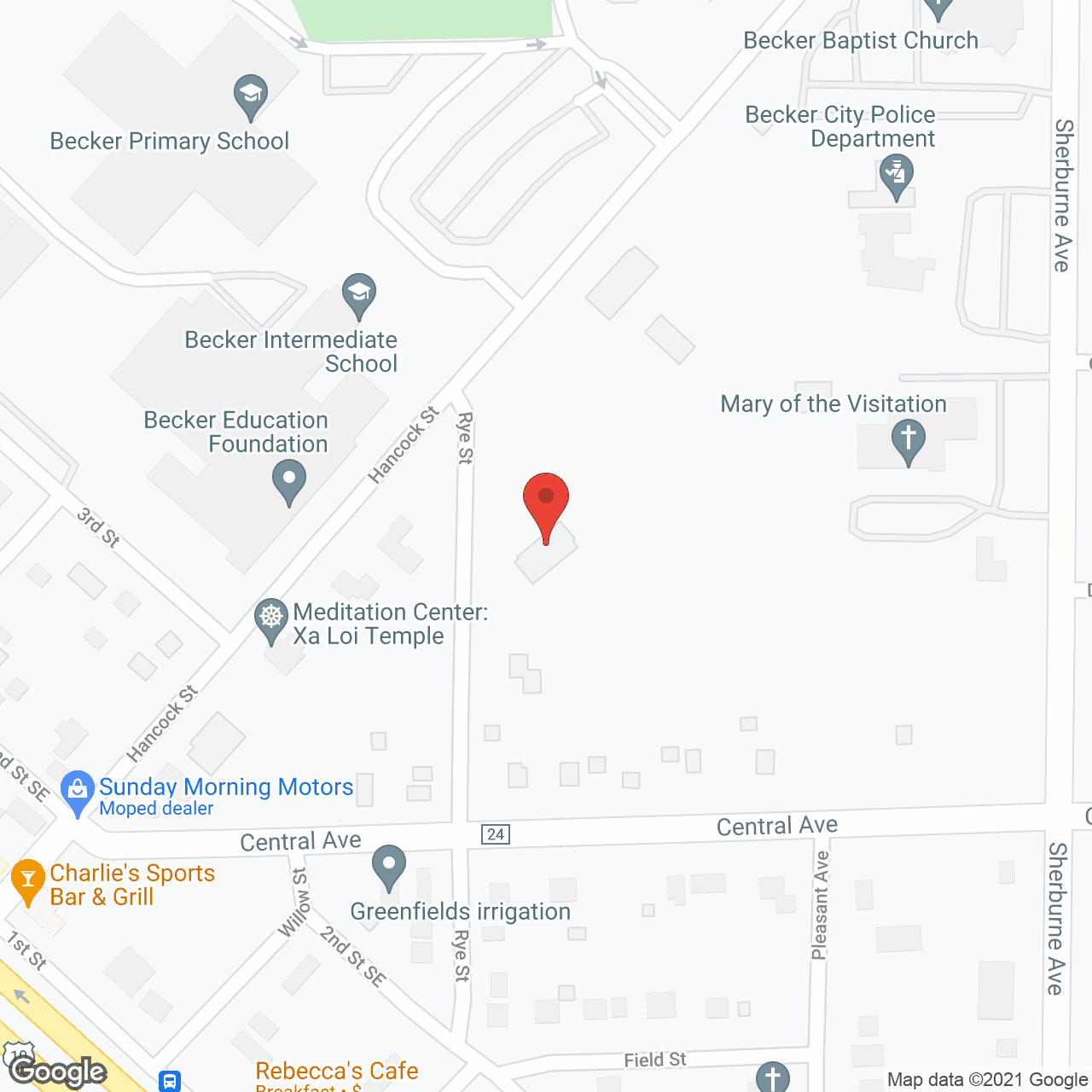 Map of the neighborhood around Woodbriar