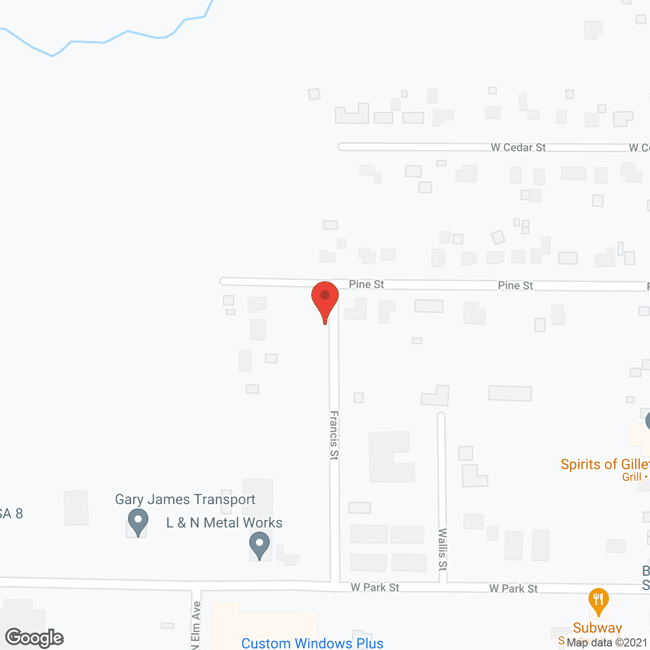Map of the neighborhood around Serenity Gardens LLC