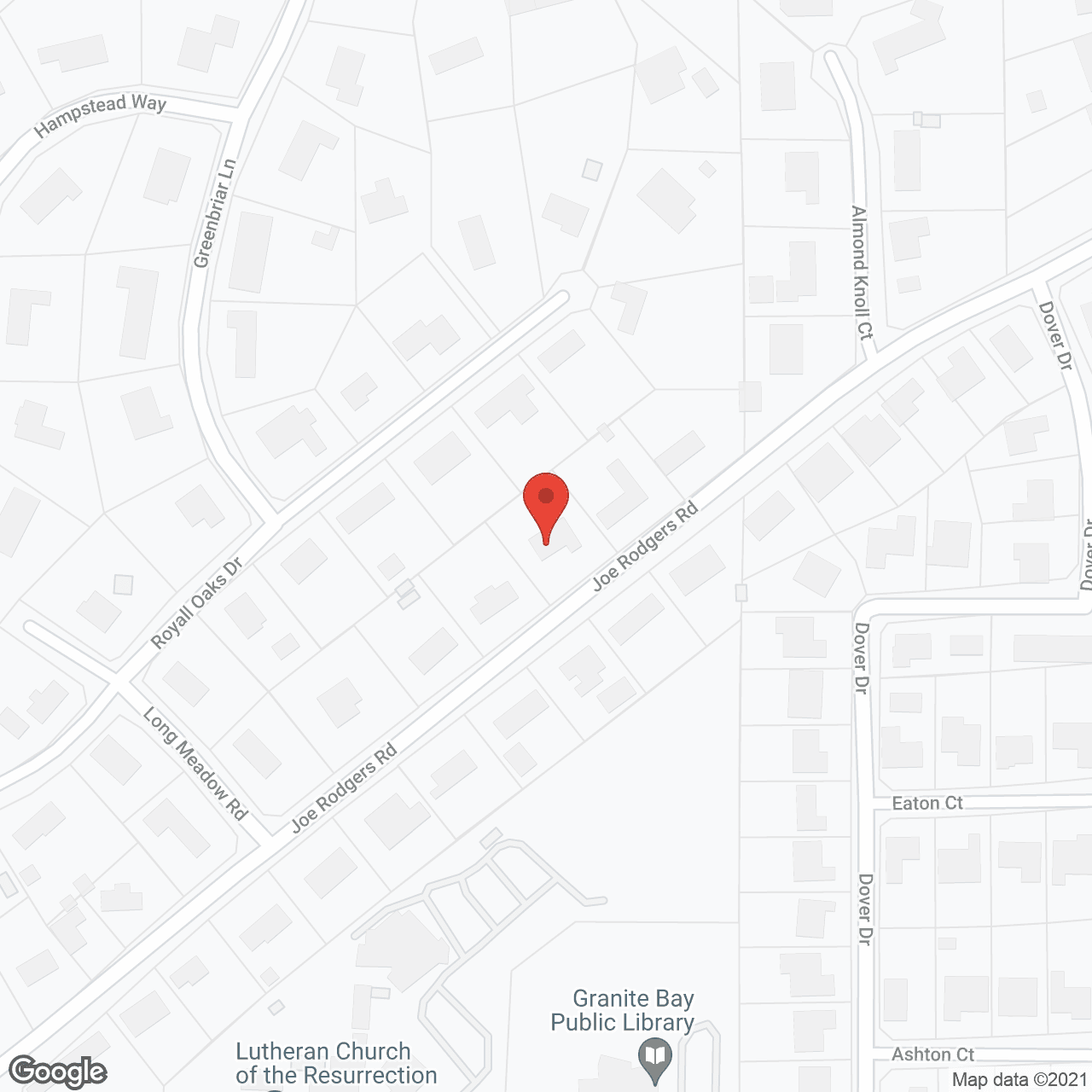 Map of the neighborhood around Granite Bay Villa