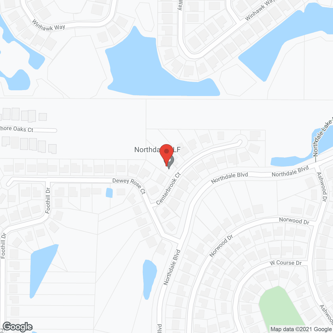 Map of the neighborhood around Northdale ALF