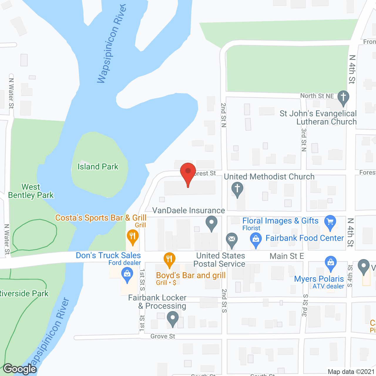 Map of the neighborhood around Parkview Assisted Living