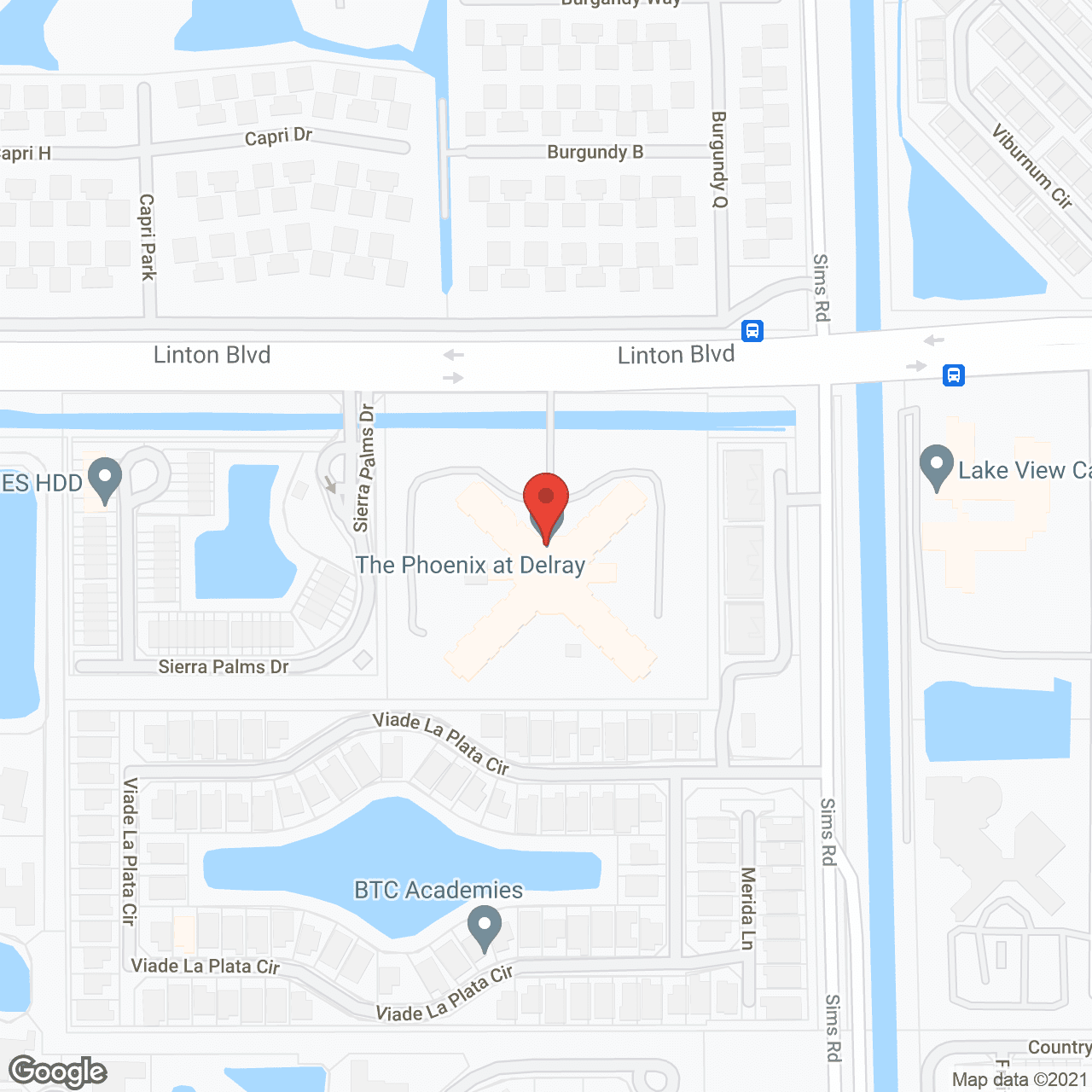 Map of the neighborhood around Verena at Delray