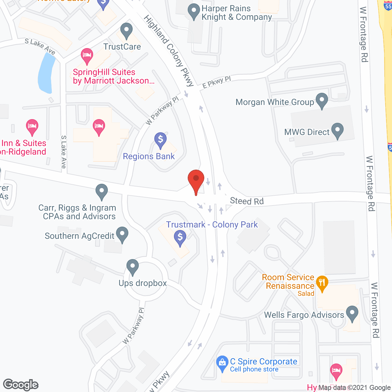 Map of the neighborhood around The Blake at Township