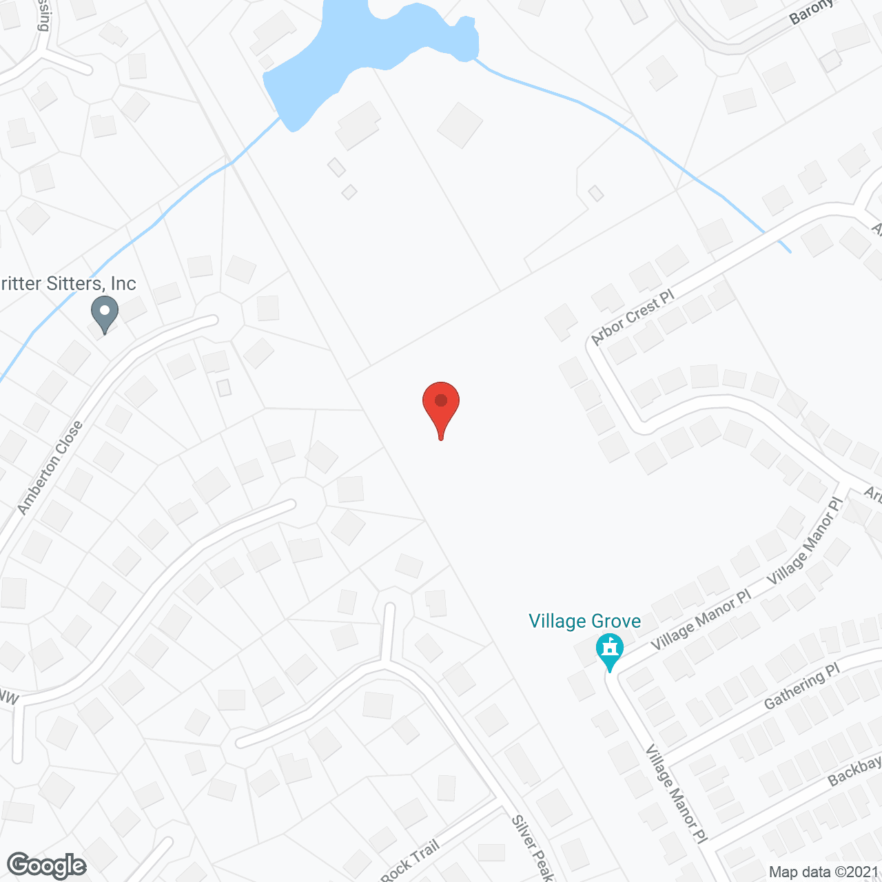 Map of the neighborhood around Arbor Terrace of South Forsyth