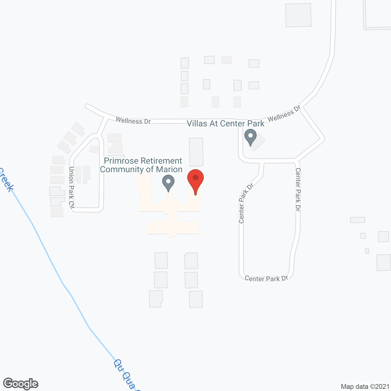 Map of the neighborhood around Primrose Retirement Community Of Marion