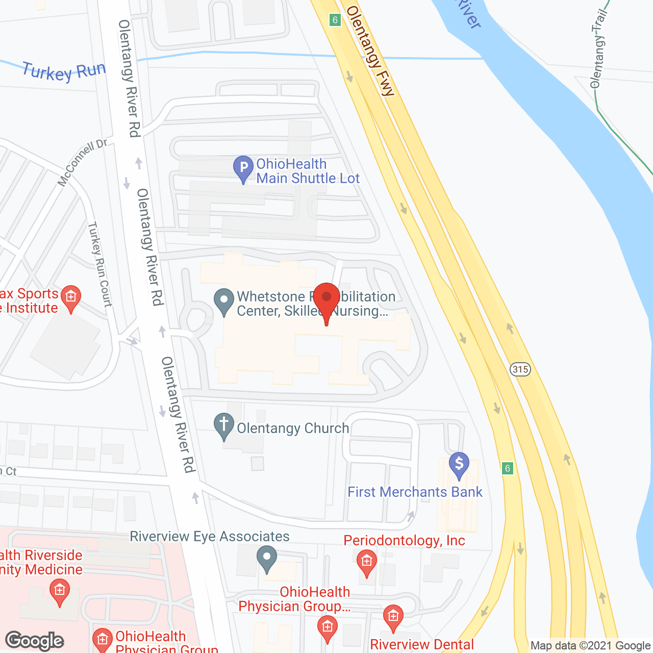 Map of the neighborhood around Cranberry Park at Riverview