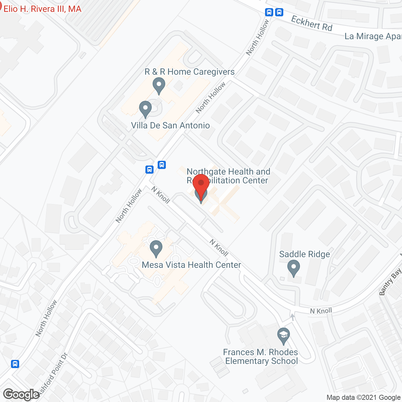 Map of the neighborhood around Northgate Health And Rehabilitation Center
