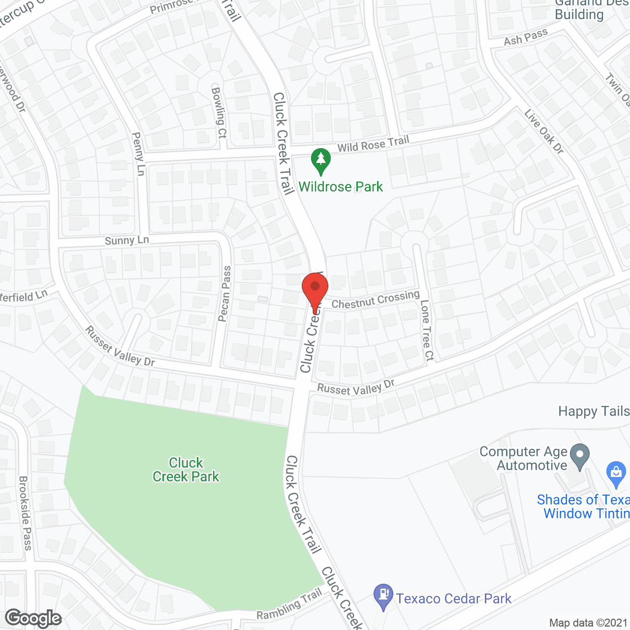 Map of the neighborhood around The Isle at Cedar Ridge