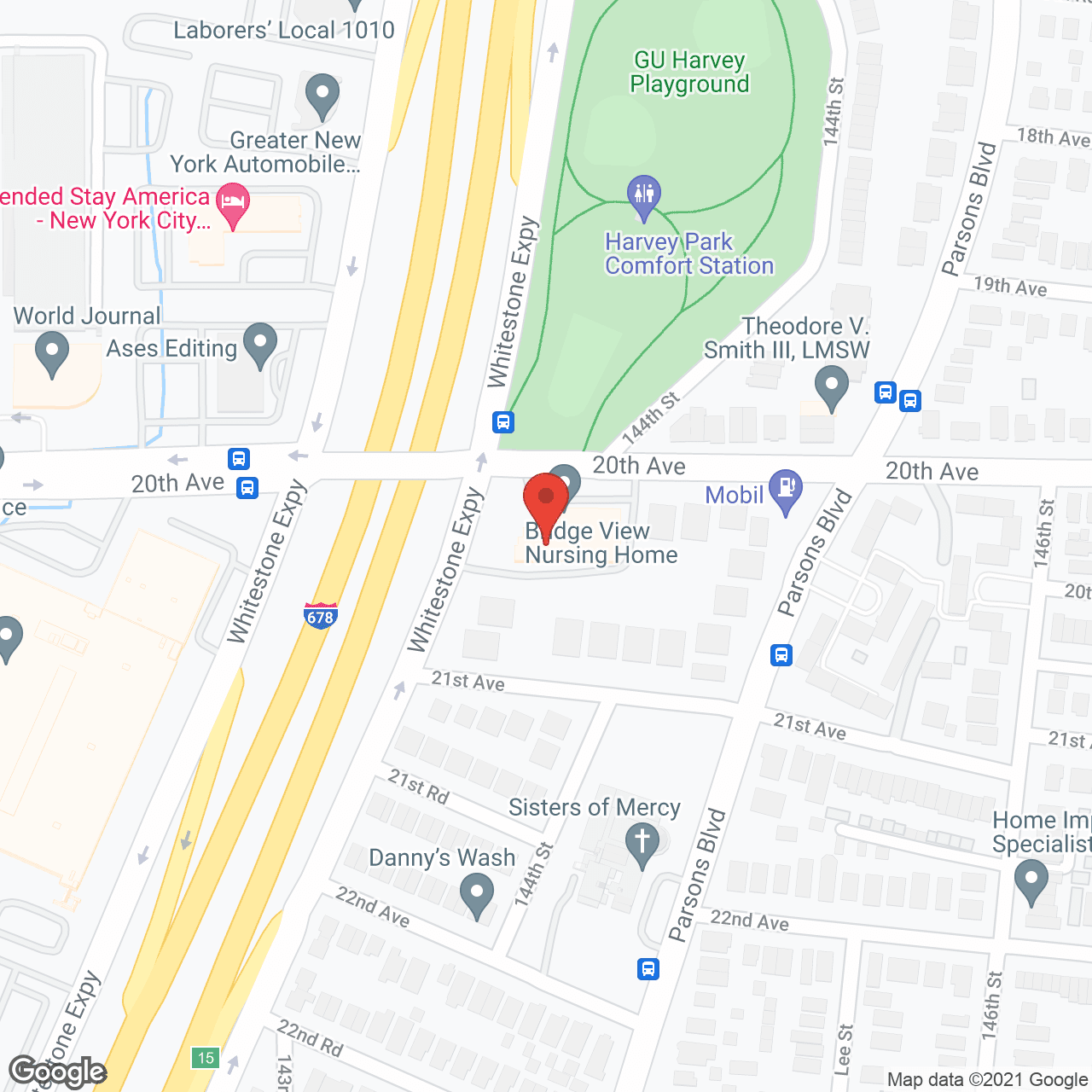 Map of the neighborhood around Bridgeview Nursing Home