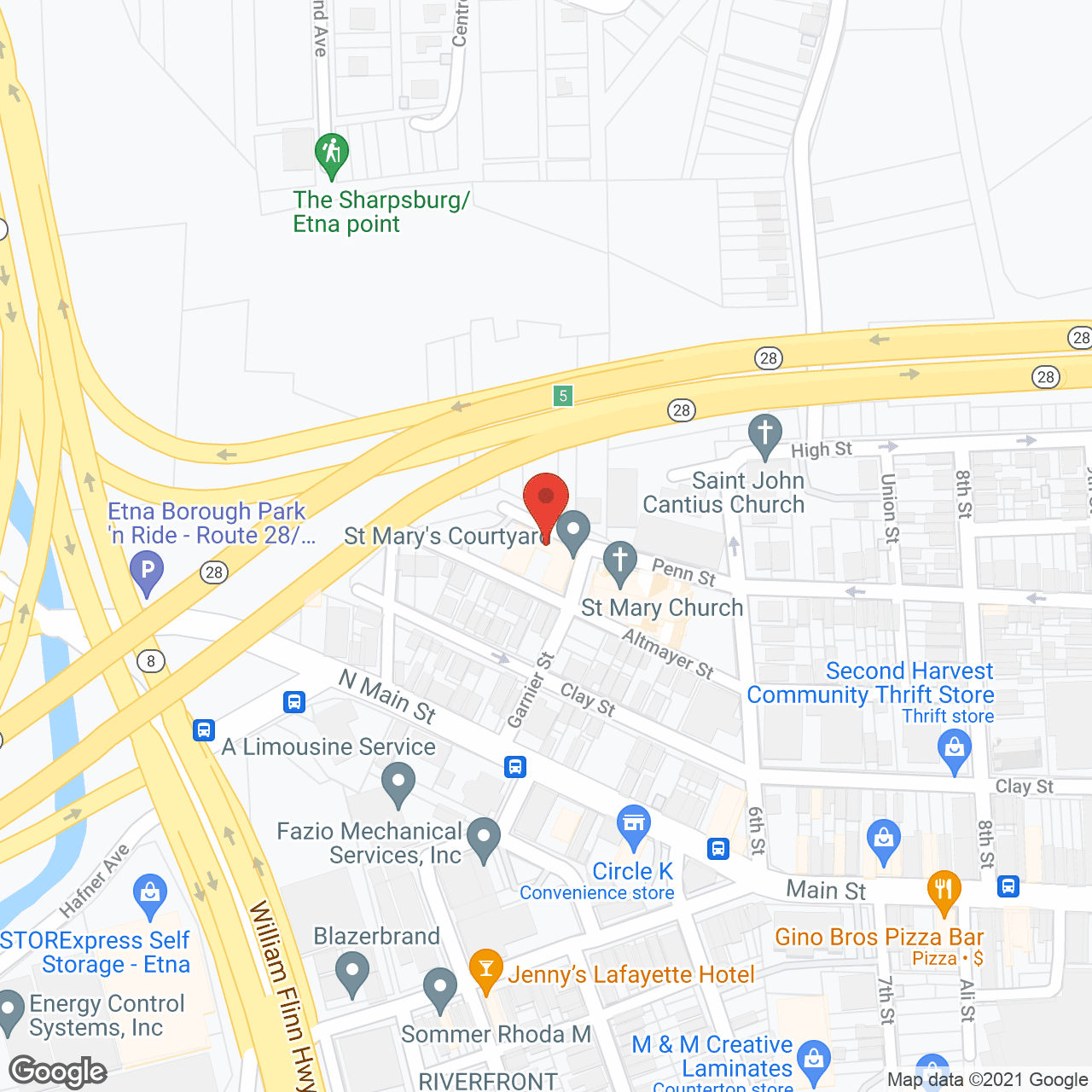 Map of the neighborhood around Graceful Care Living