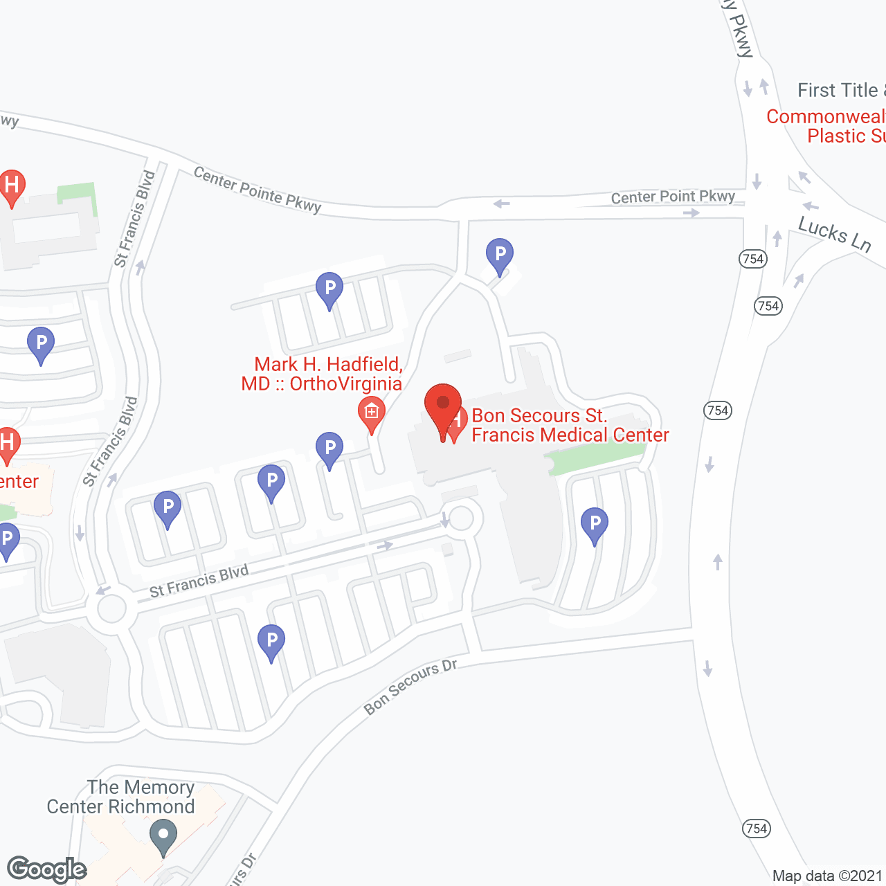 Map of the neighborhood around Arden Courts Richmond