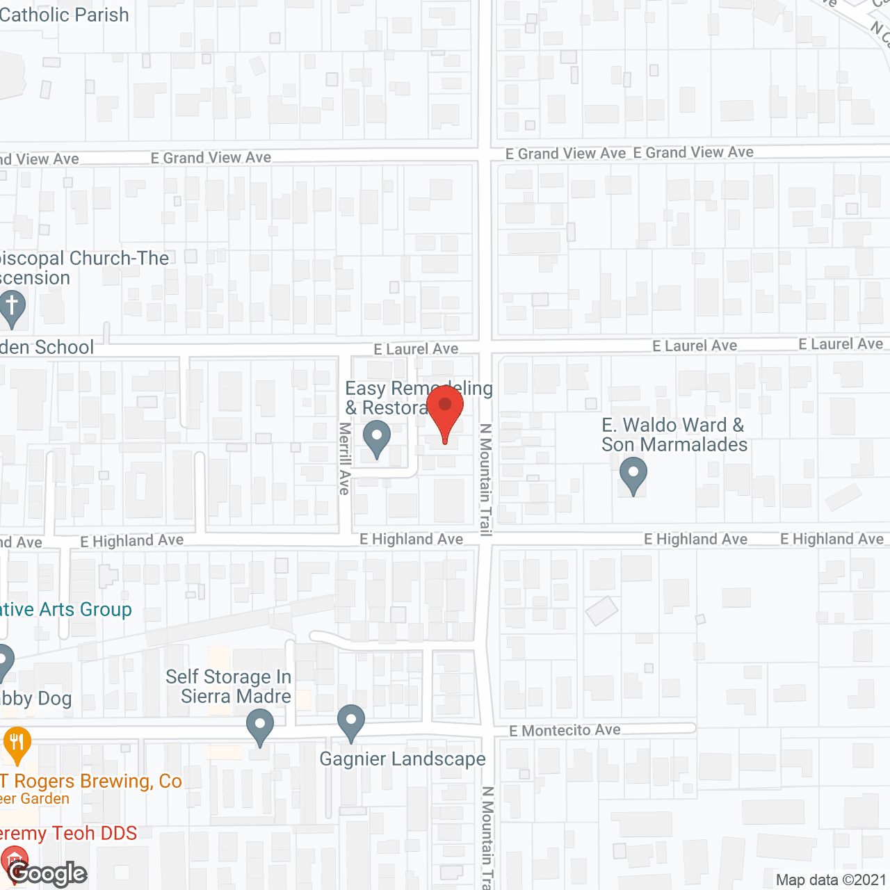 Map of the neighborhood around Evergreen Cottage by Serenity Care Health