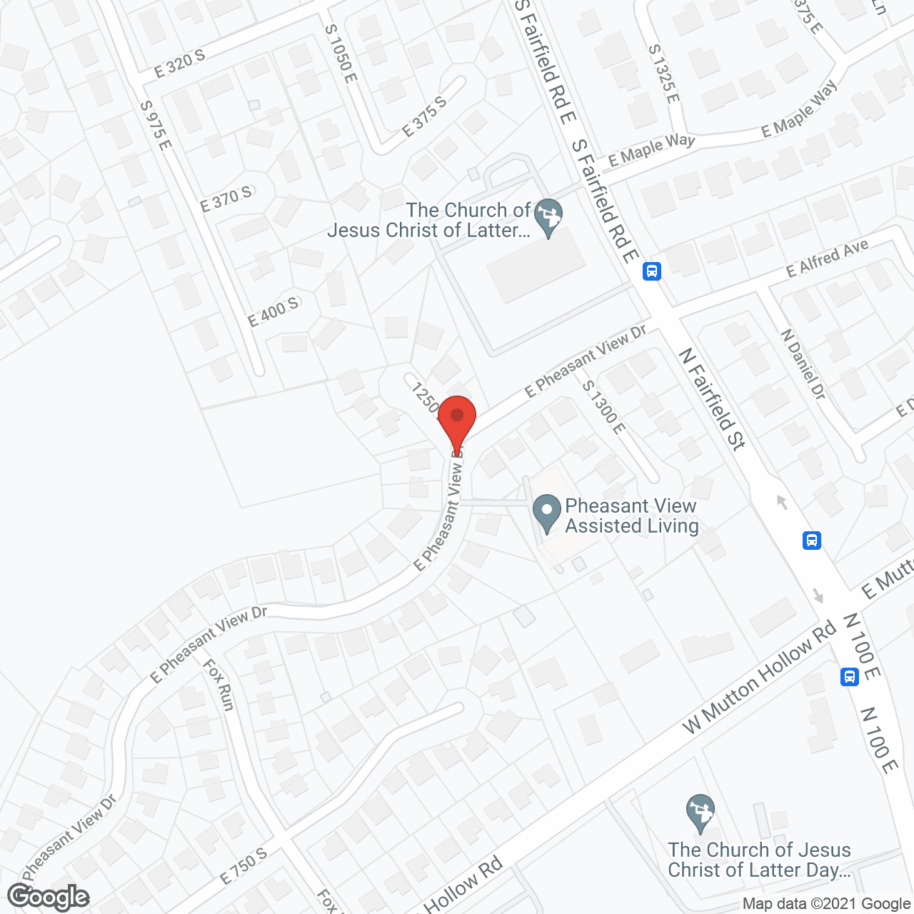 Map of the neighborhood around Pheasant View Assisted Living