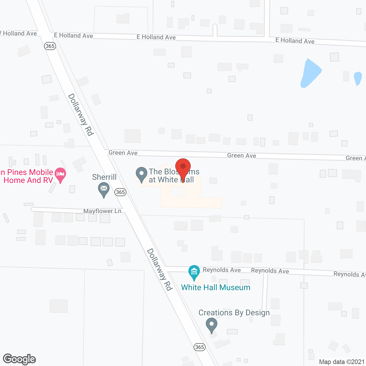 Map of the neighborhood around White Hall Nursing And Rehabilitation Center
