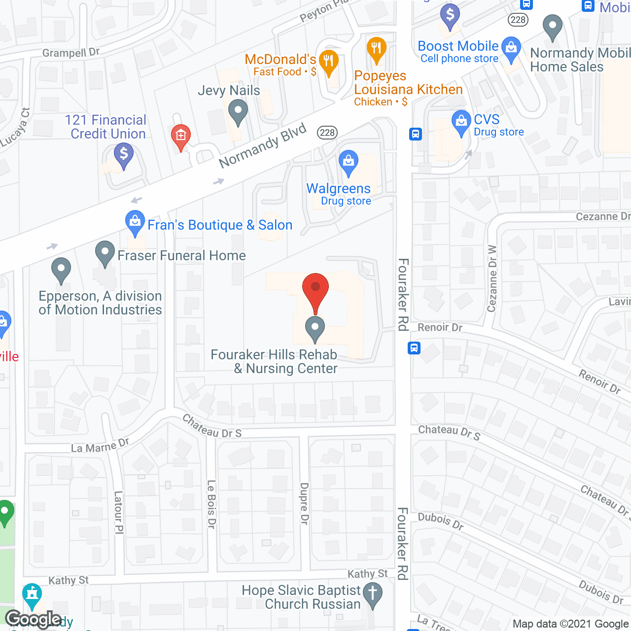 Map of the neighborhood around Integrated Health Svc