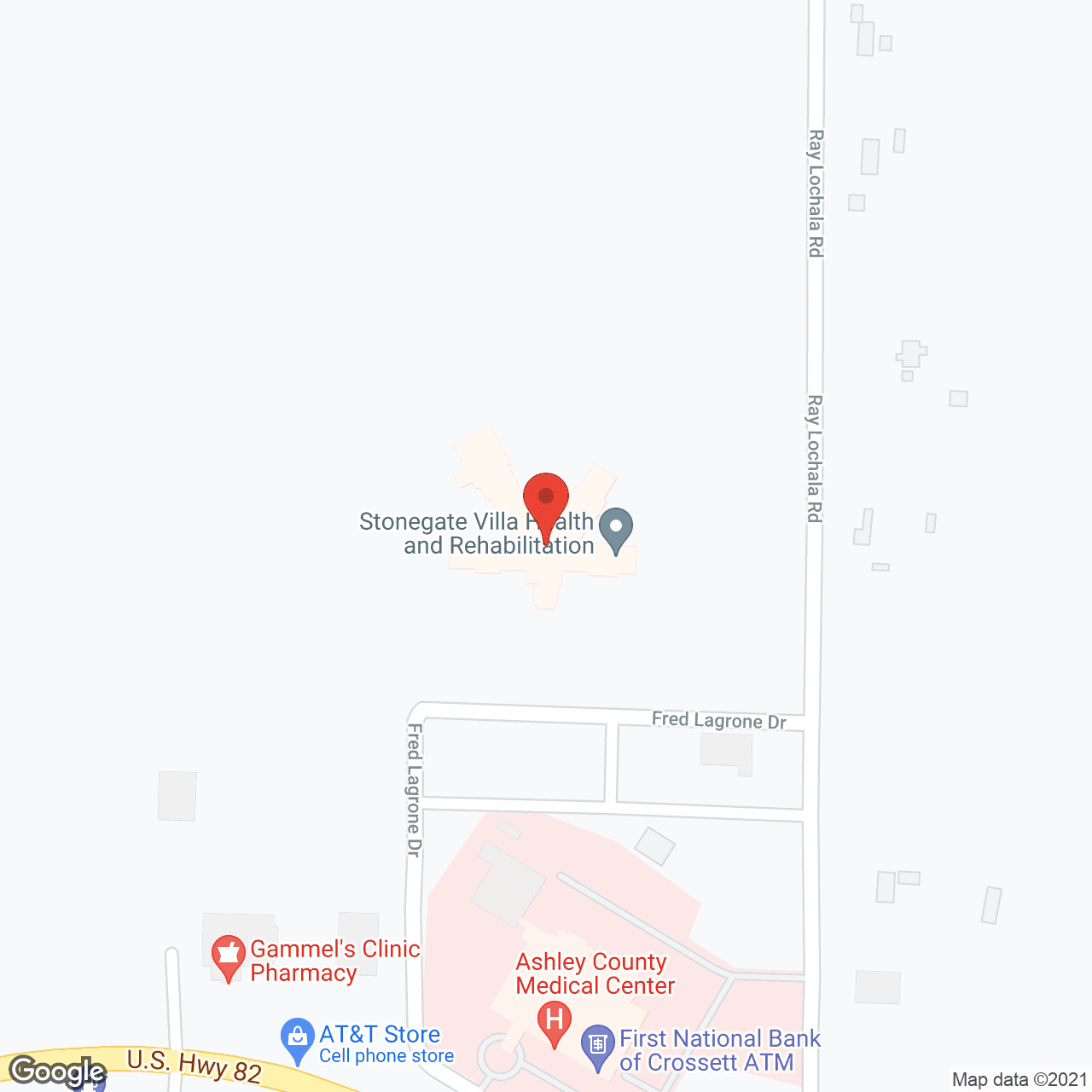 Map of the neighborhood around Stonegate Villa Health And Rehabilitation