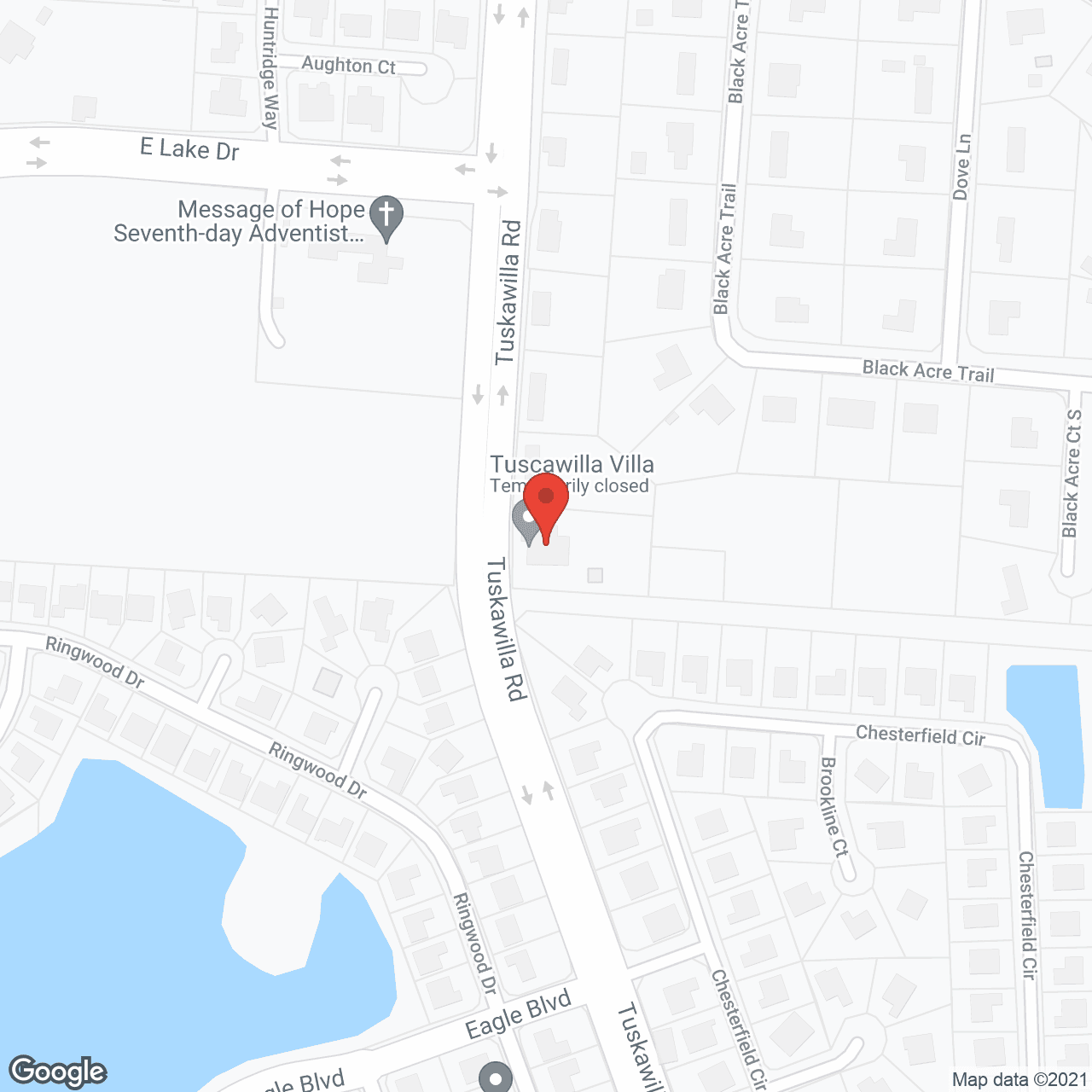 Map of the neighborhood around Tuscawilla Villa