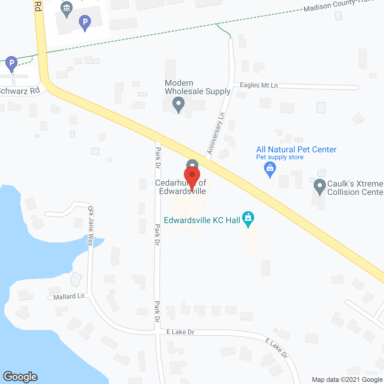 Map of the neighborhood around Addington Place of Edwardsville