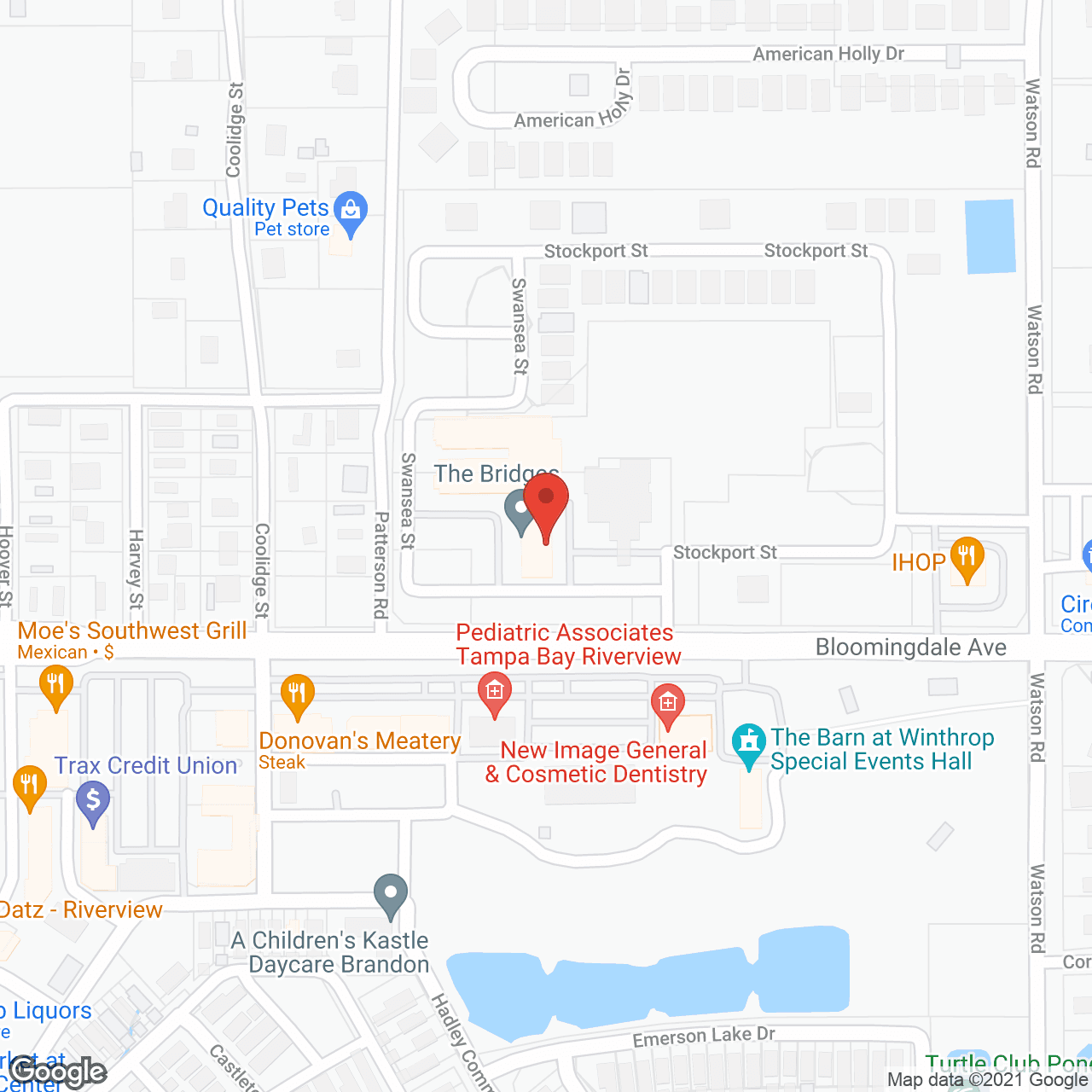 Map of the neighborhood around The Bridges Assisted Living and Memory Care Community