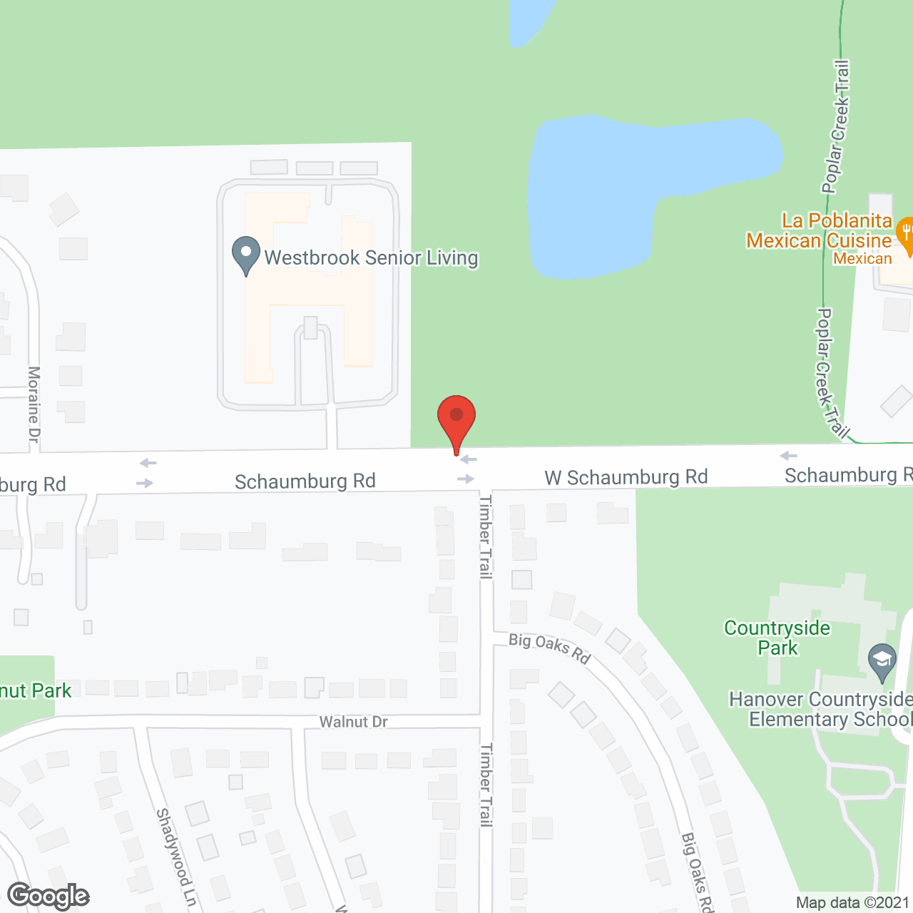 Map of the neighborhood around Westbrook Senior Living