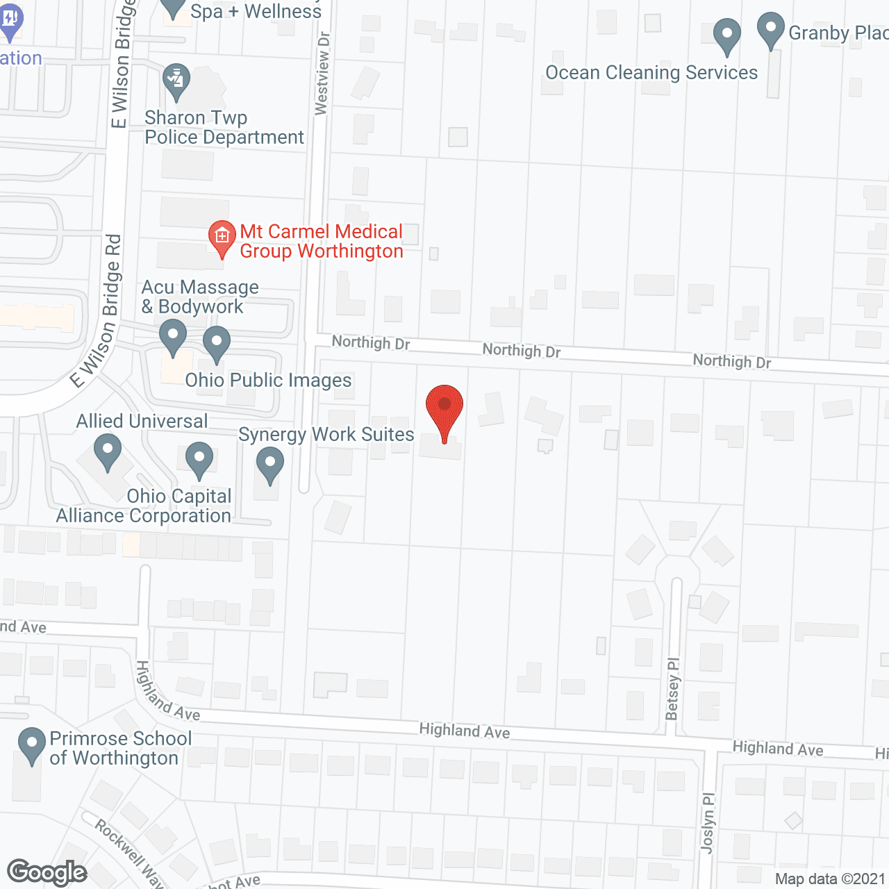 Map of the neighborhood around Our Family Home at Northigh Drive