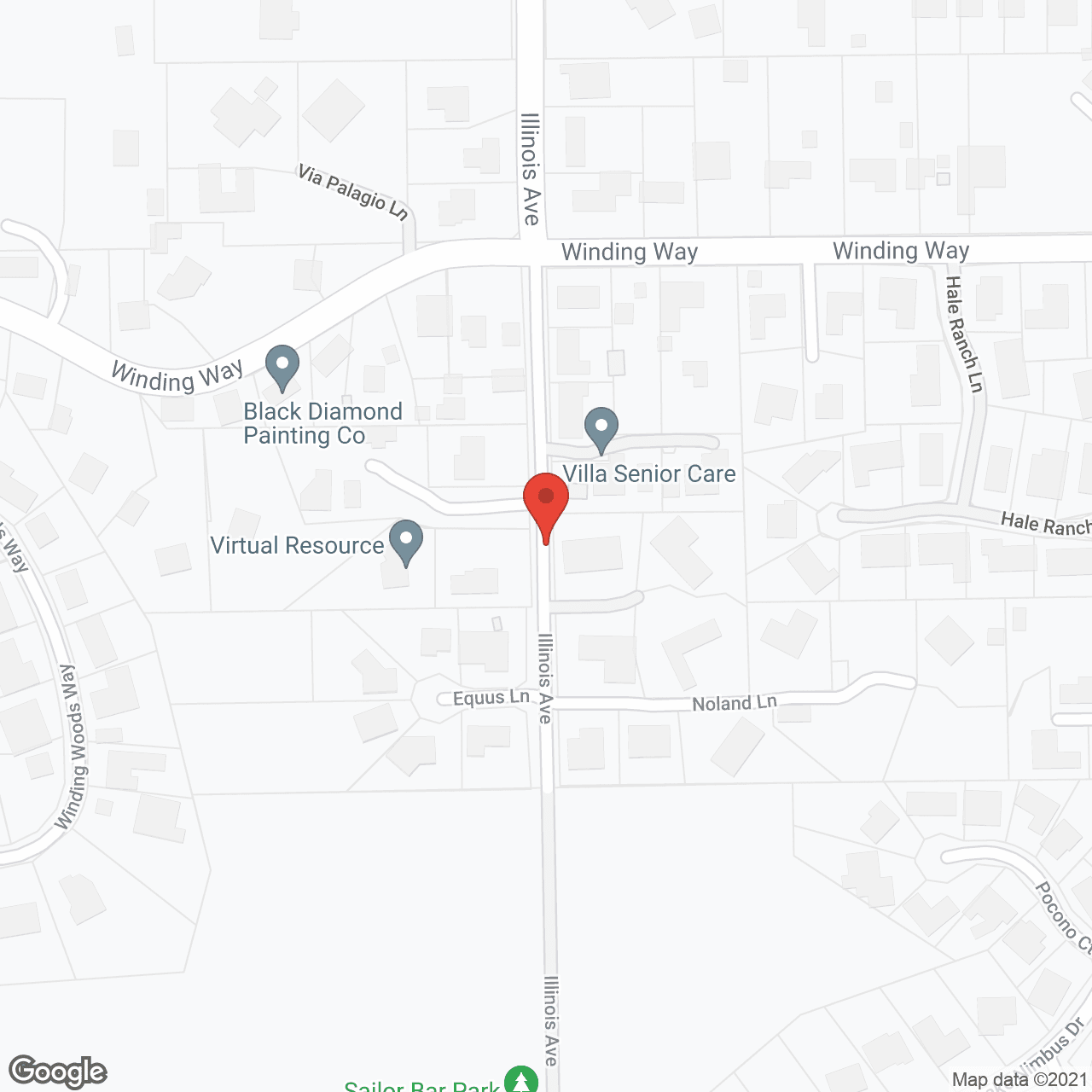 Map of the neighborhood around Golden Moments Care Home Winding Way