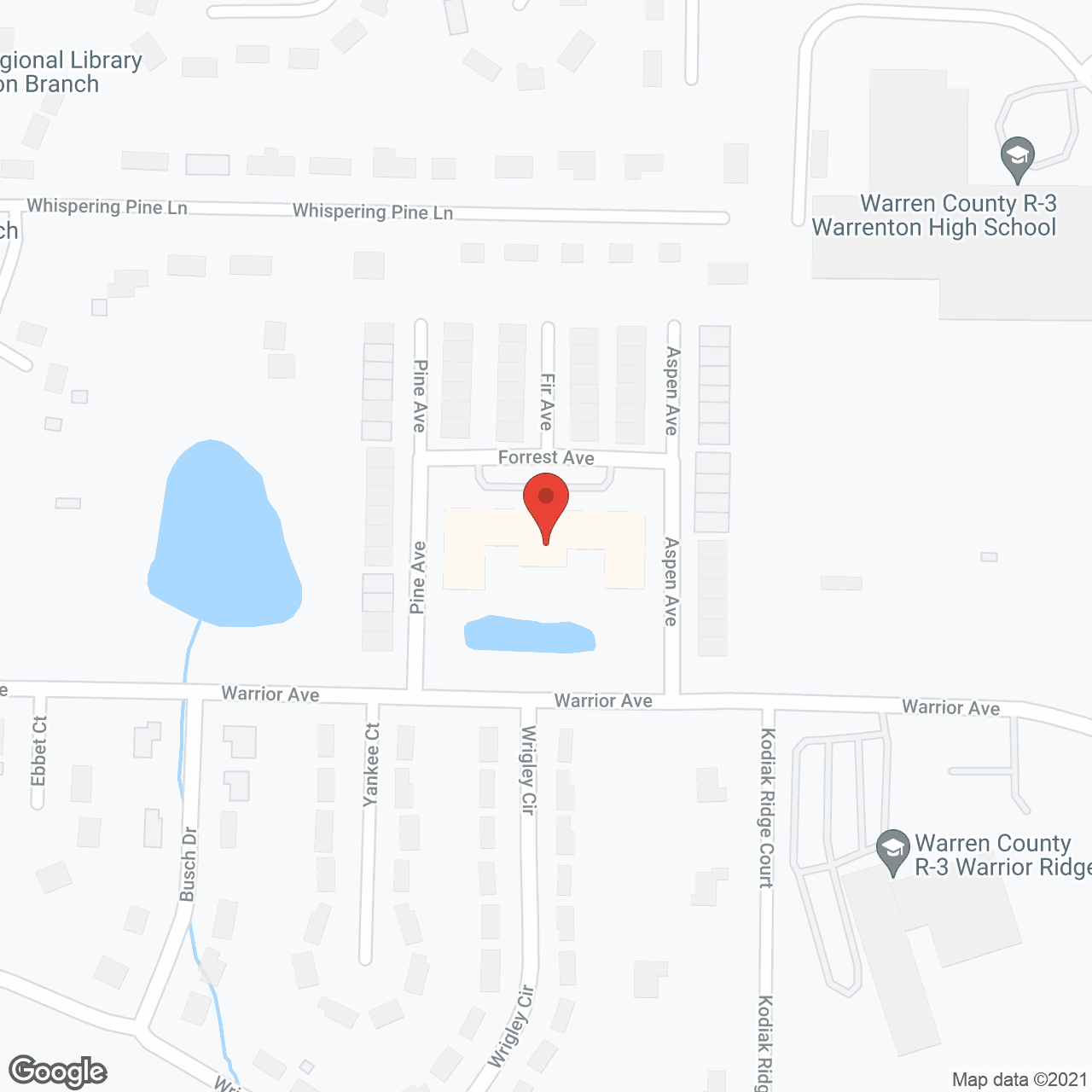 Map of the neighborhood around Oak Pointe Assisted Living