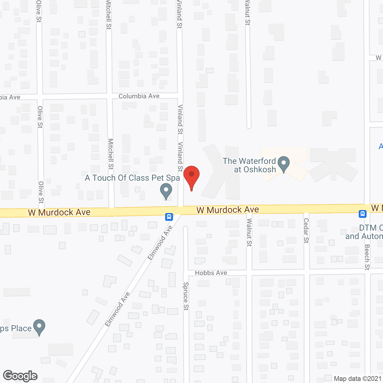 Map of the neighborhood around The Residence at Oshkosh
