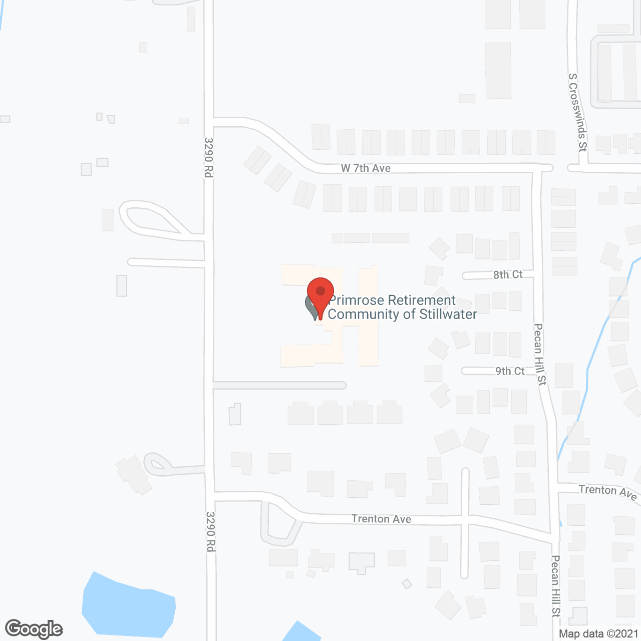 Map of the neighborhood around Stillwater Primrose