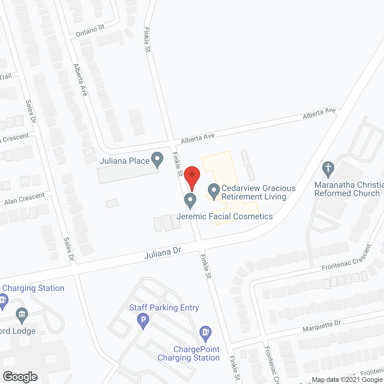 Map of the neighborhood around Cedarview