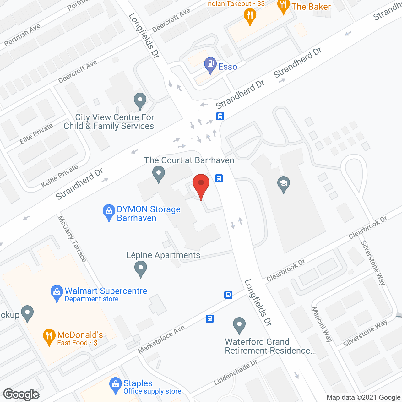 Map of the neighborhood around Court at Barrhaven
