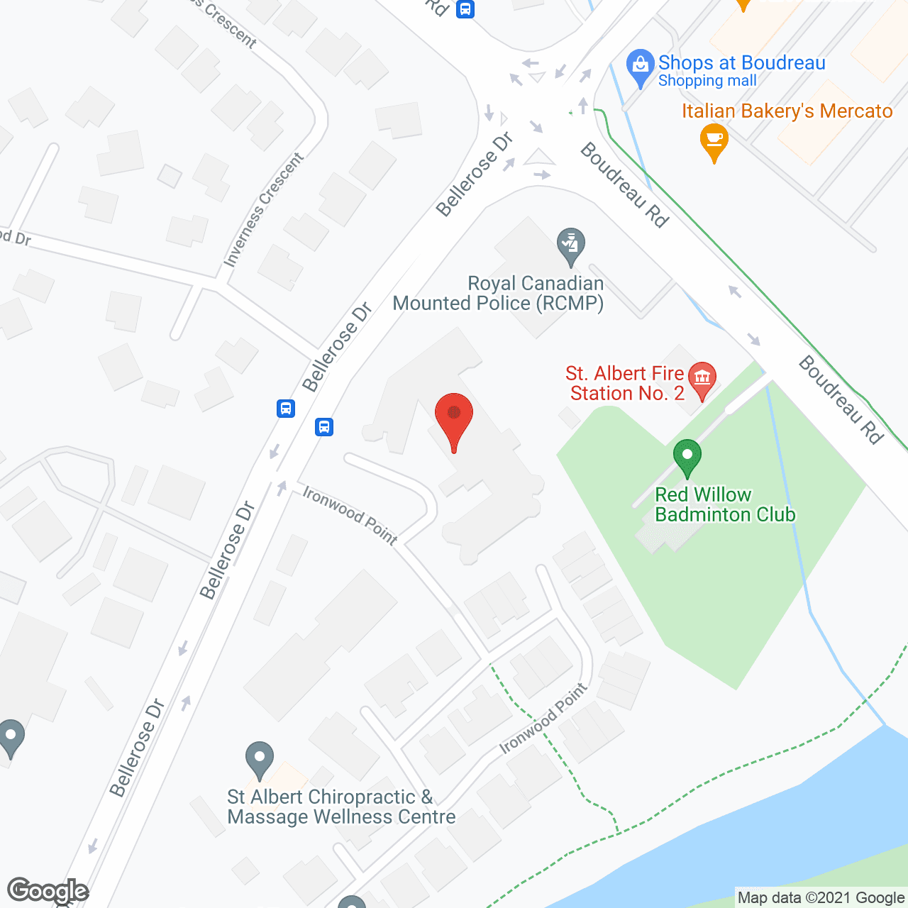 Map of the neighborhood around Ironwood Estates