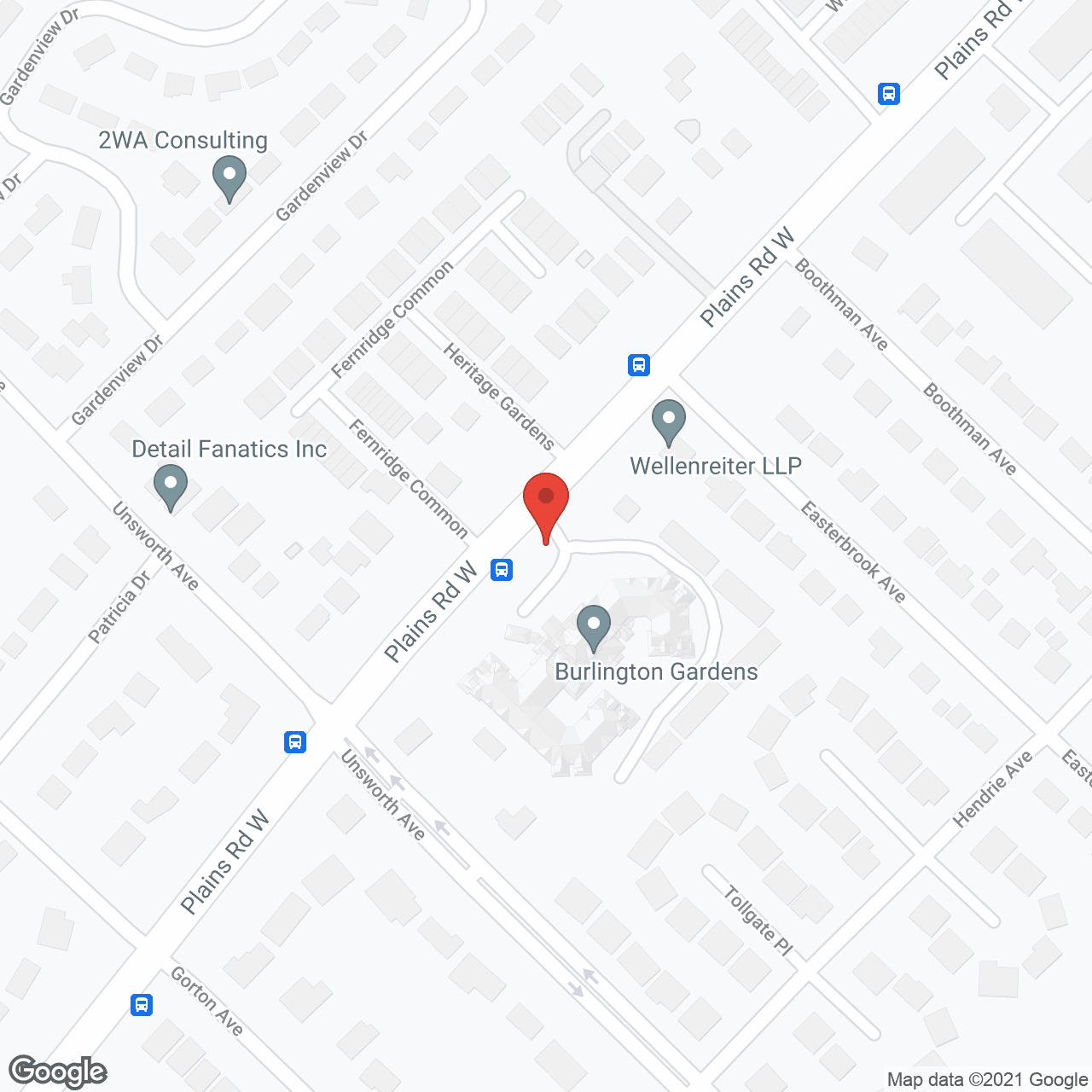 Map of the neighborhood around Burlington Gardens