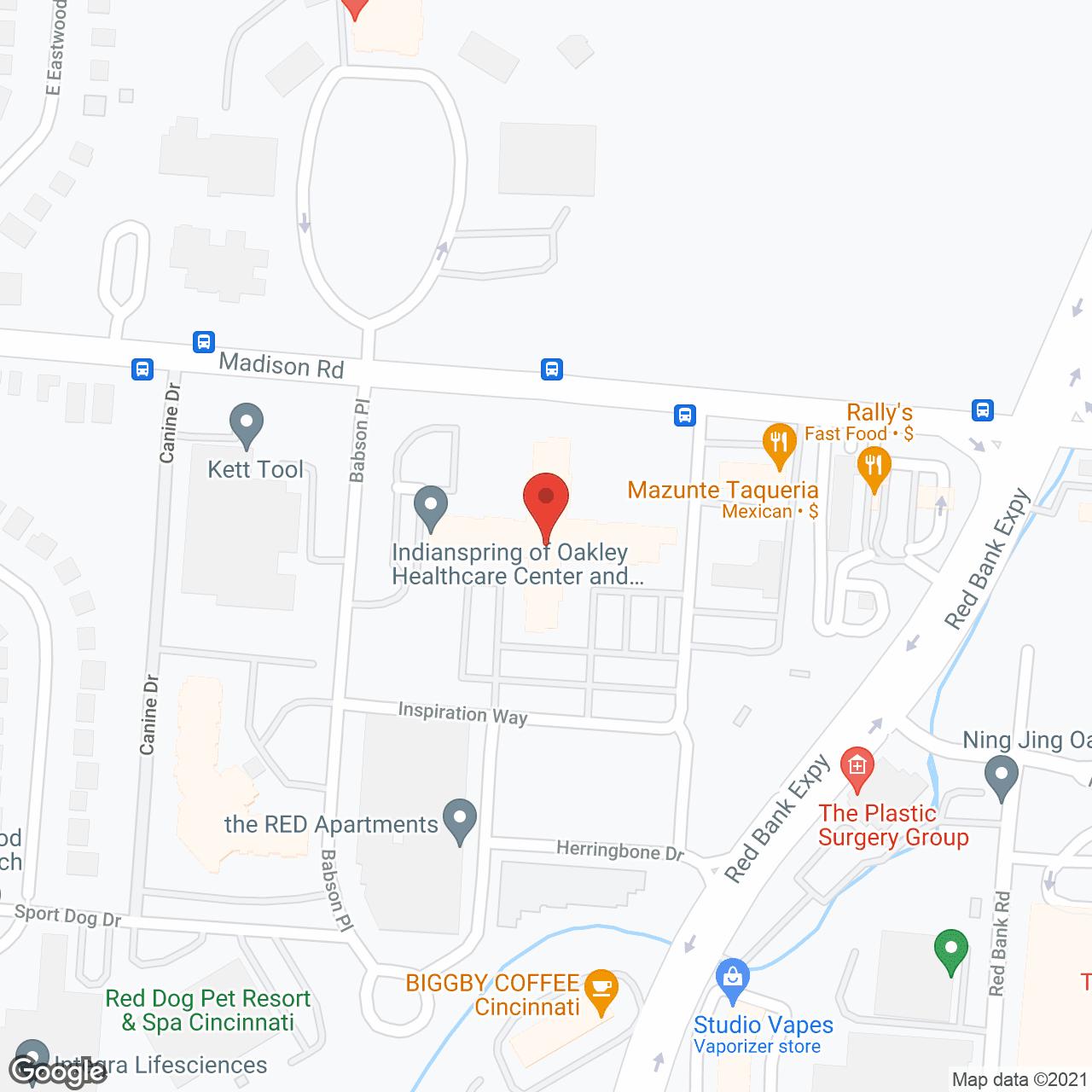 Map of the neighborhood around Indianspring At Oakely