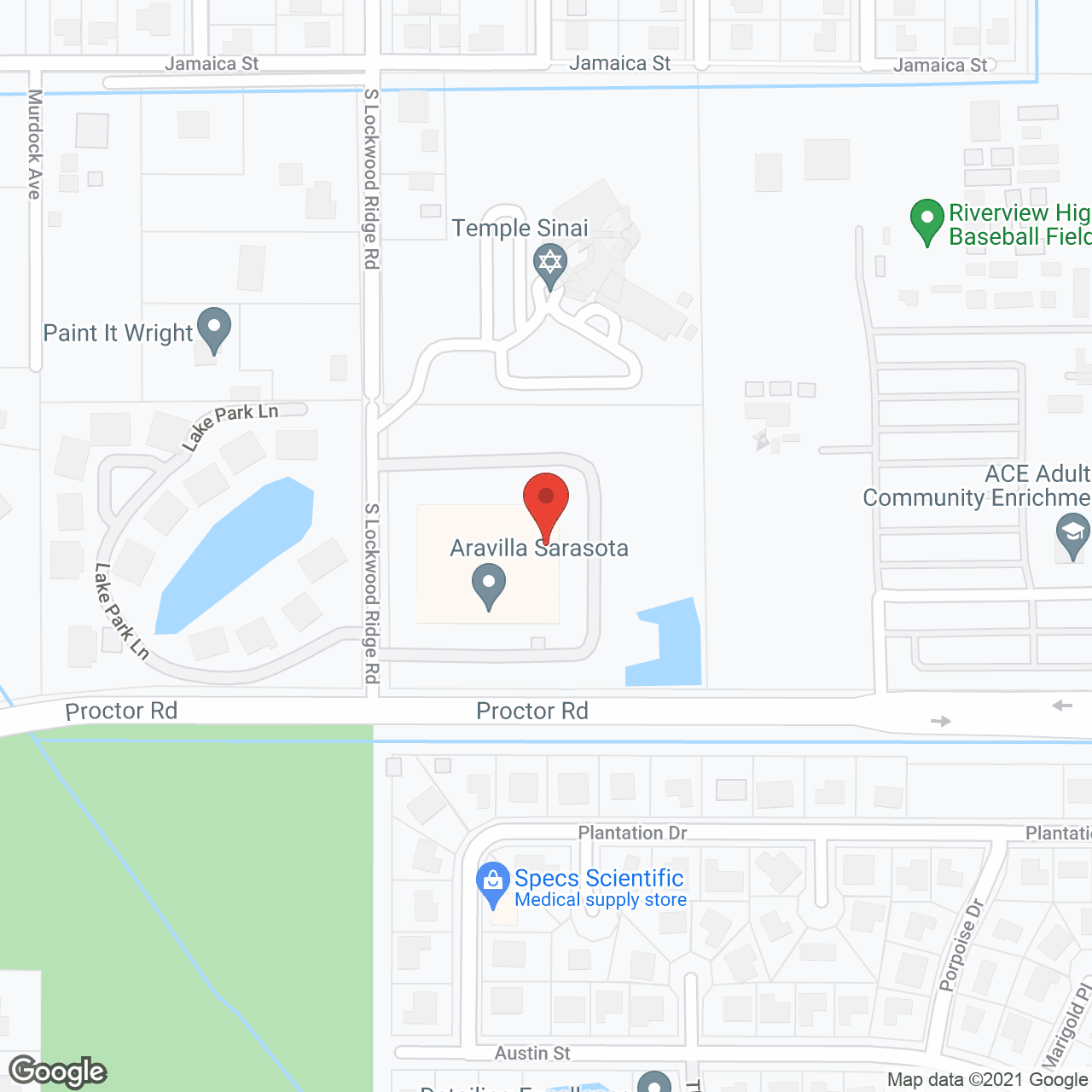 Map of the neighborhood around Aravilla Sarasota Memory Care