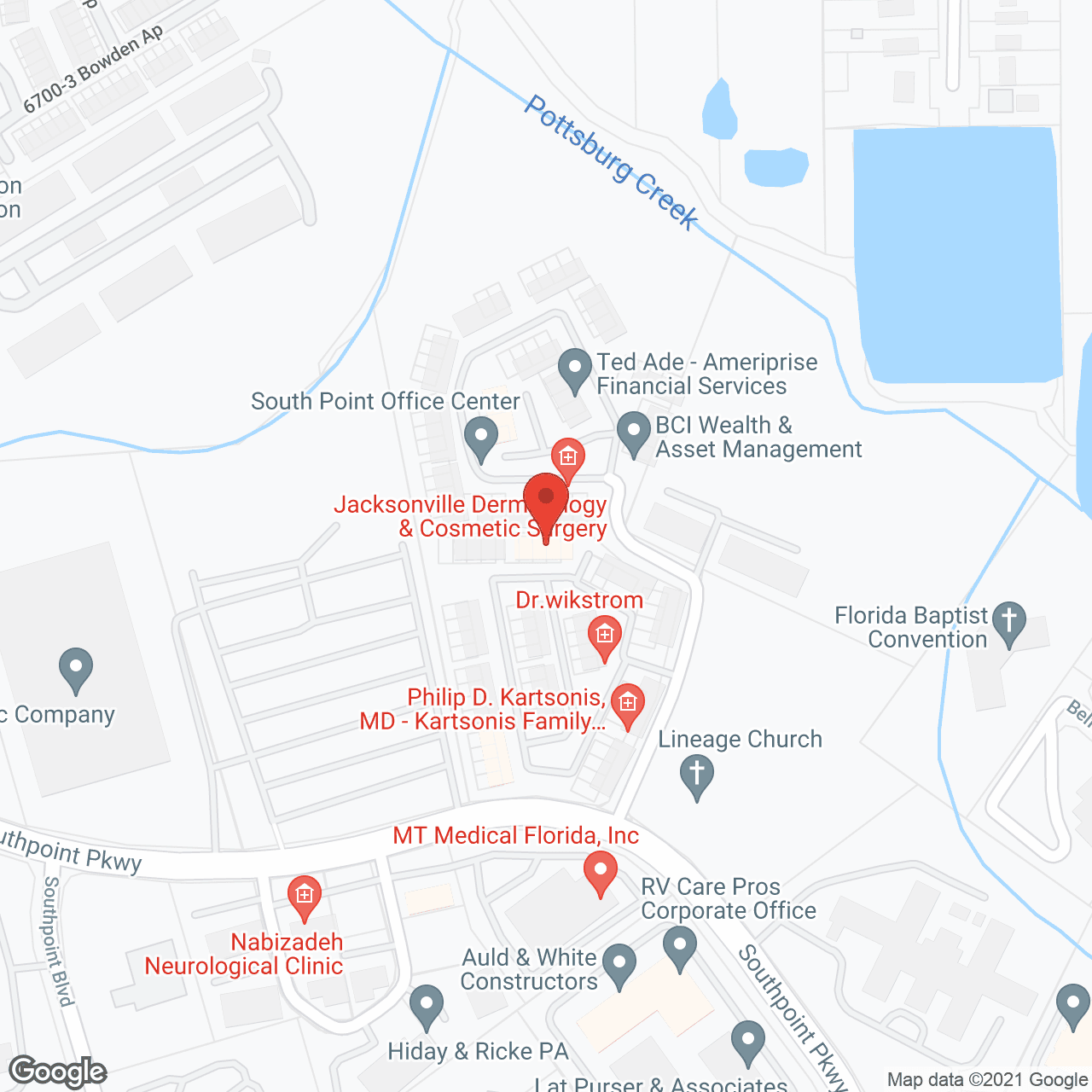 Map of the neighborhood around Seniorbridge Jacksonville