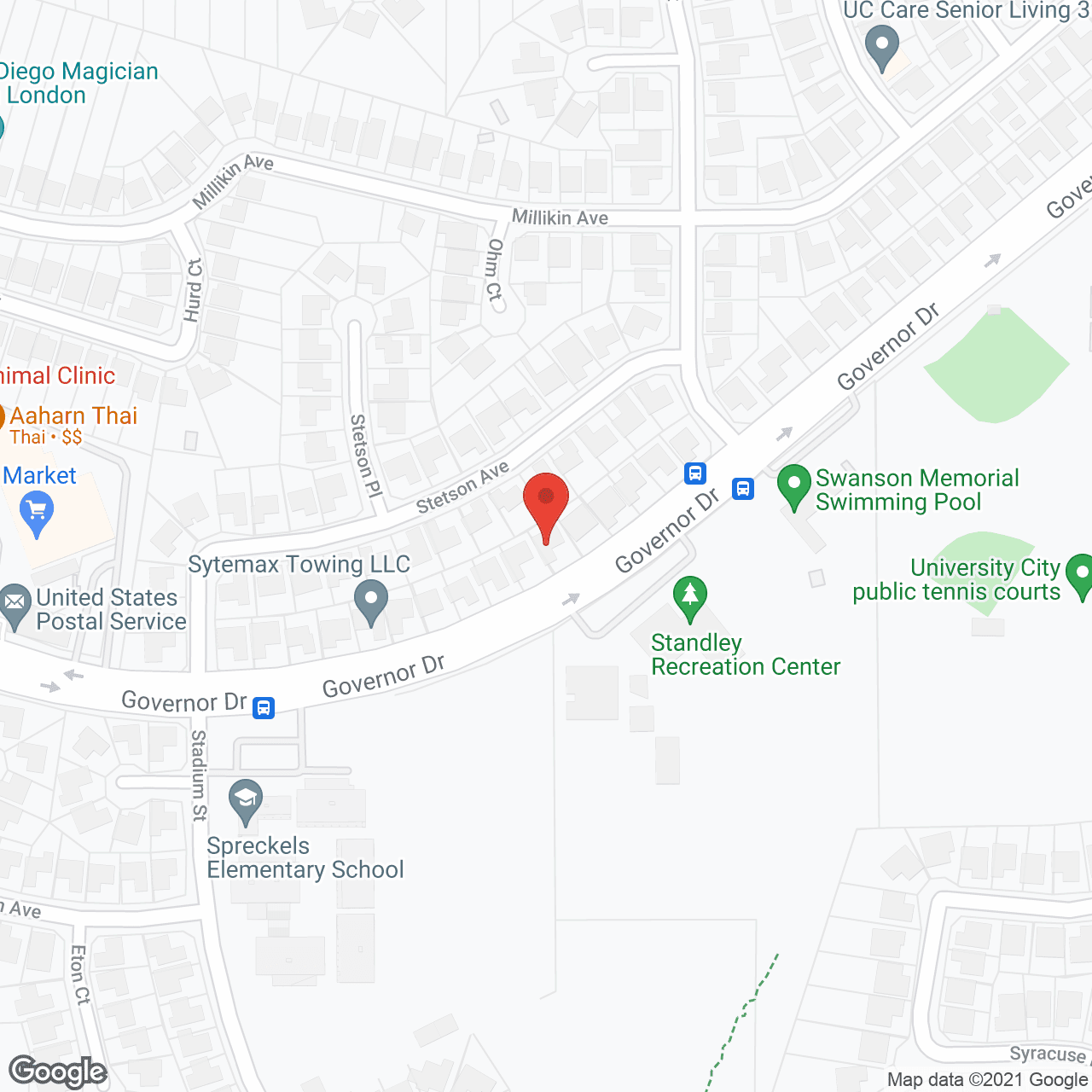 Map of the neighborhood around Lucy's by the Park