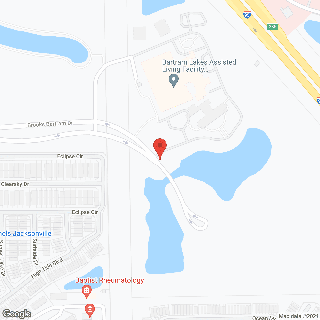 Map of the neighborhood around Bartram Lakes Assisted Living and The Green House