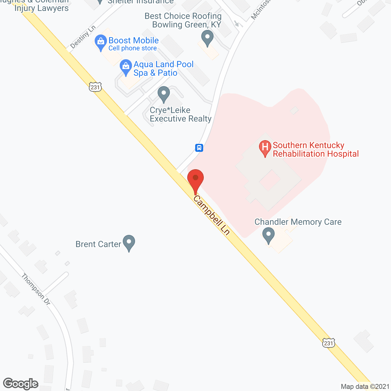 Map of the neighborhood around Cardinal Landing Memory Care