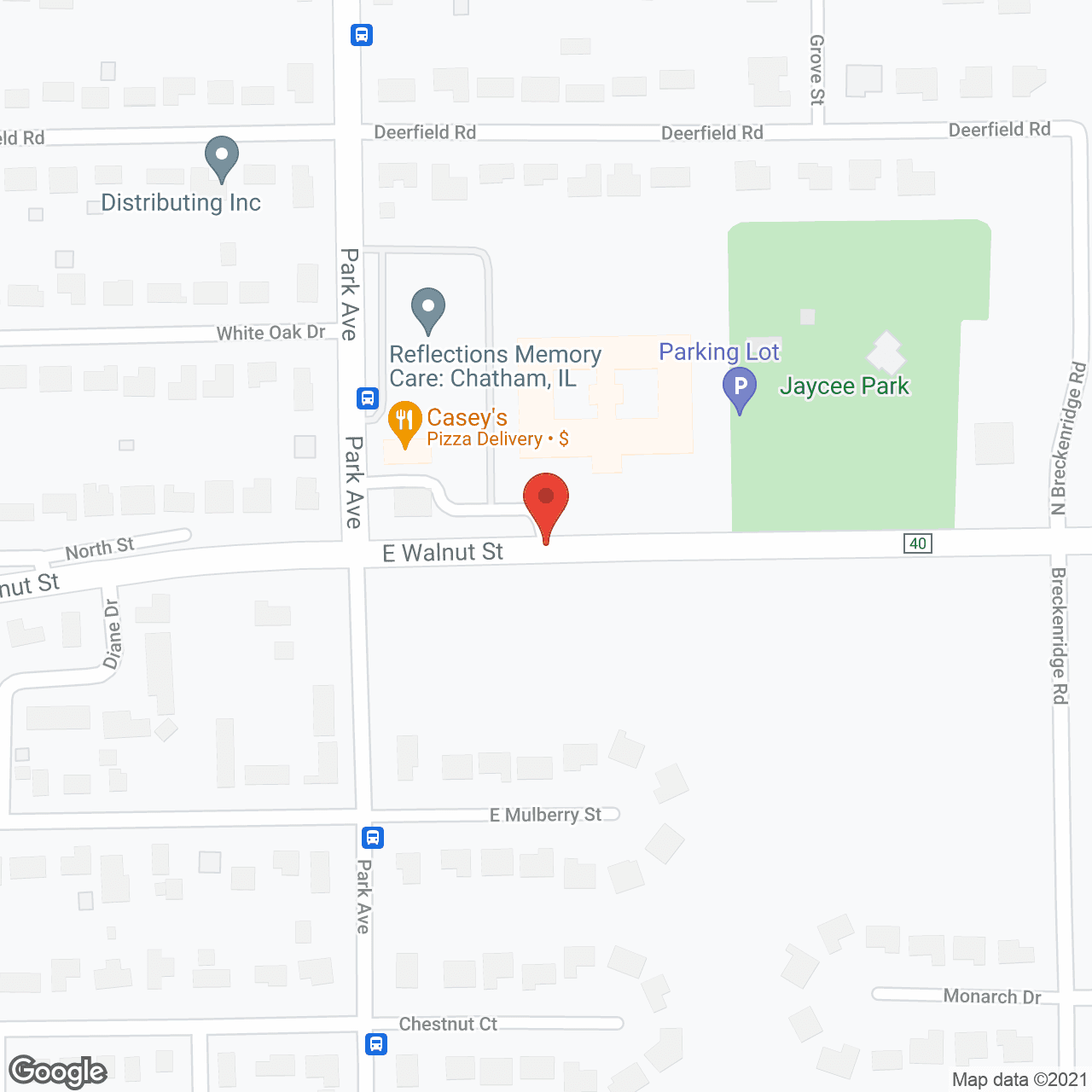 Map of the neighborhood around Villas of Holly Brook Chatham