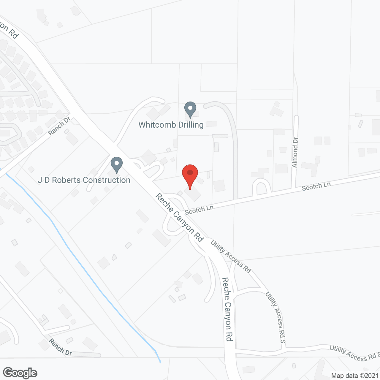 Map of the neighborhood around Milam Manor