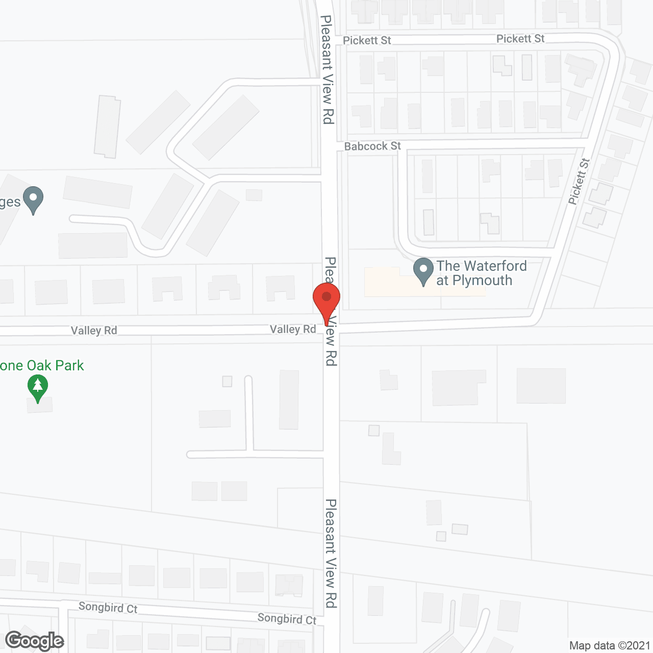 Map of the neighborhood around The Waterford at Plymouth