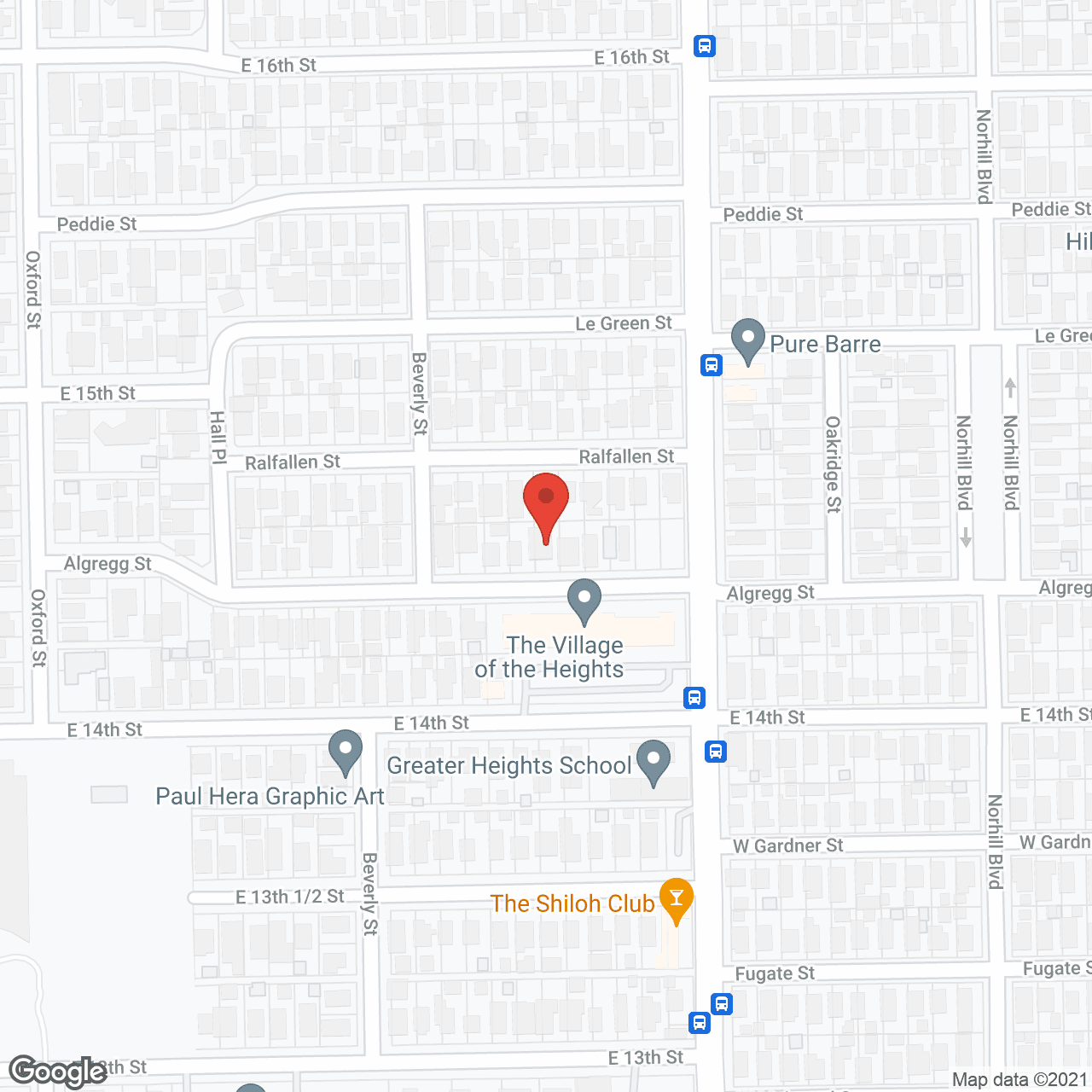 Map of the neighborhood around The Village of the Heights