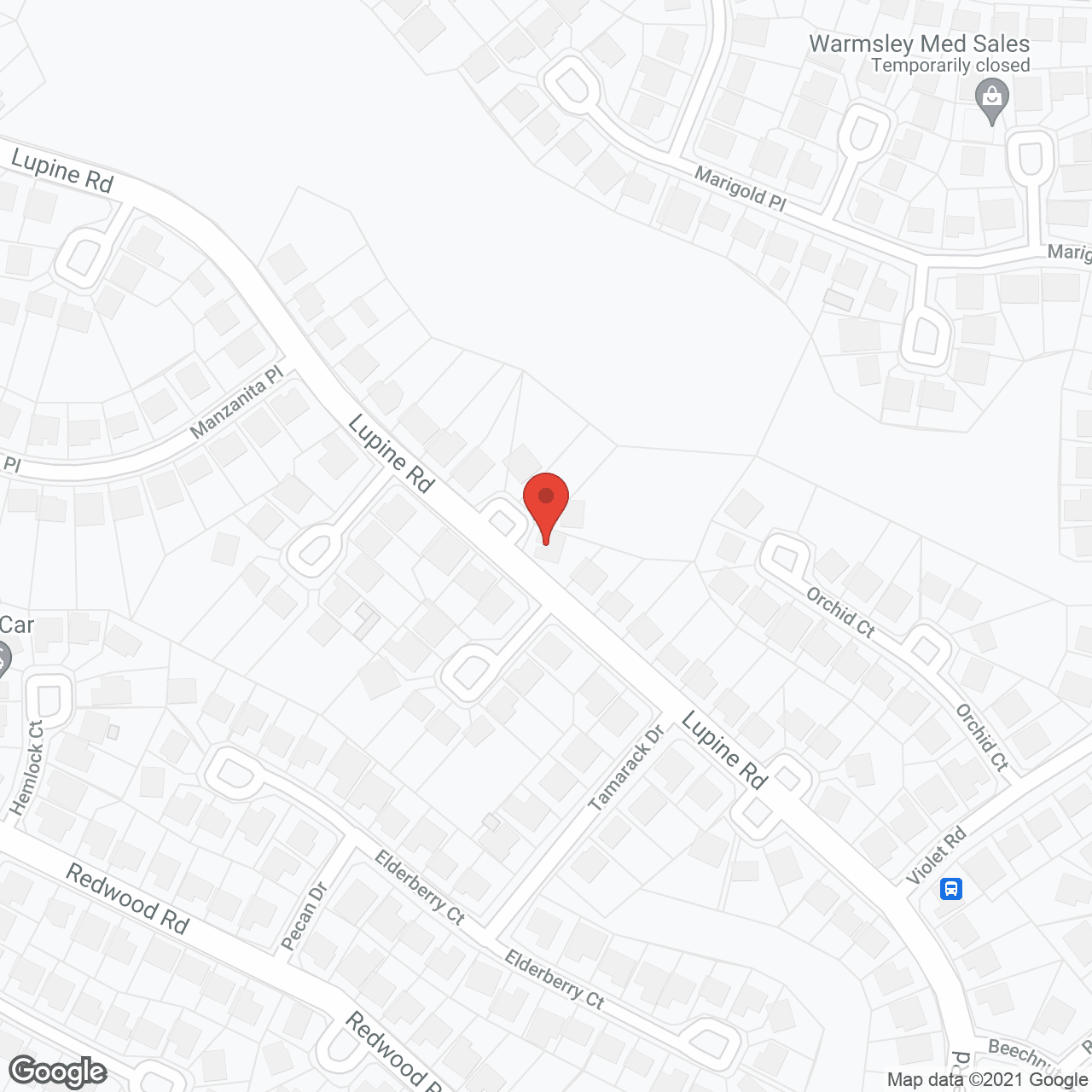 Map of the neighborhood around Cindy's Care Home