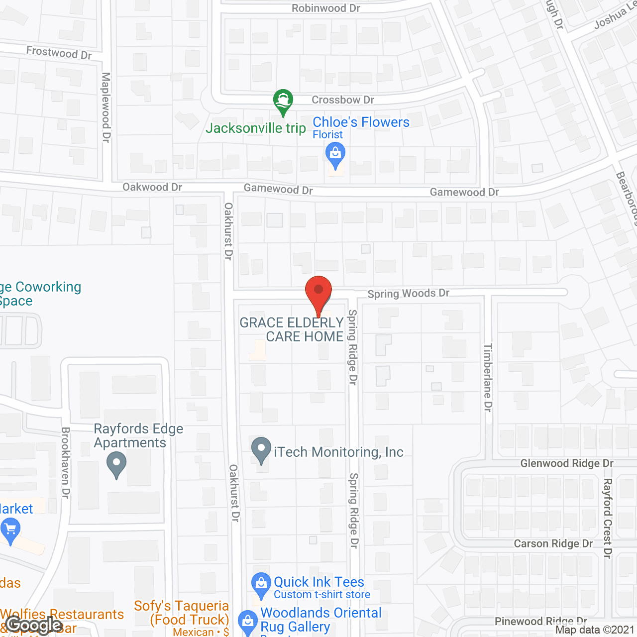 Map of the neighborhood around Grace Elderly Care Home