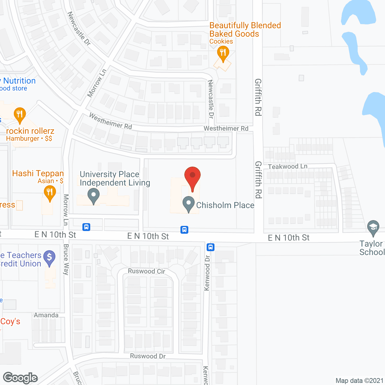 Map of the neighborhood around Chisholm Court