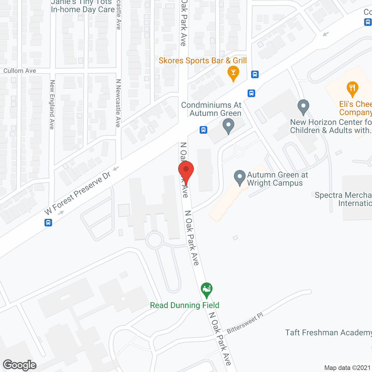 Map of the neighborhood around The Suites of Autumn Green at Wright Campus