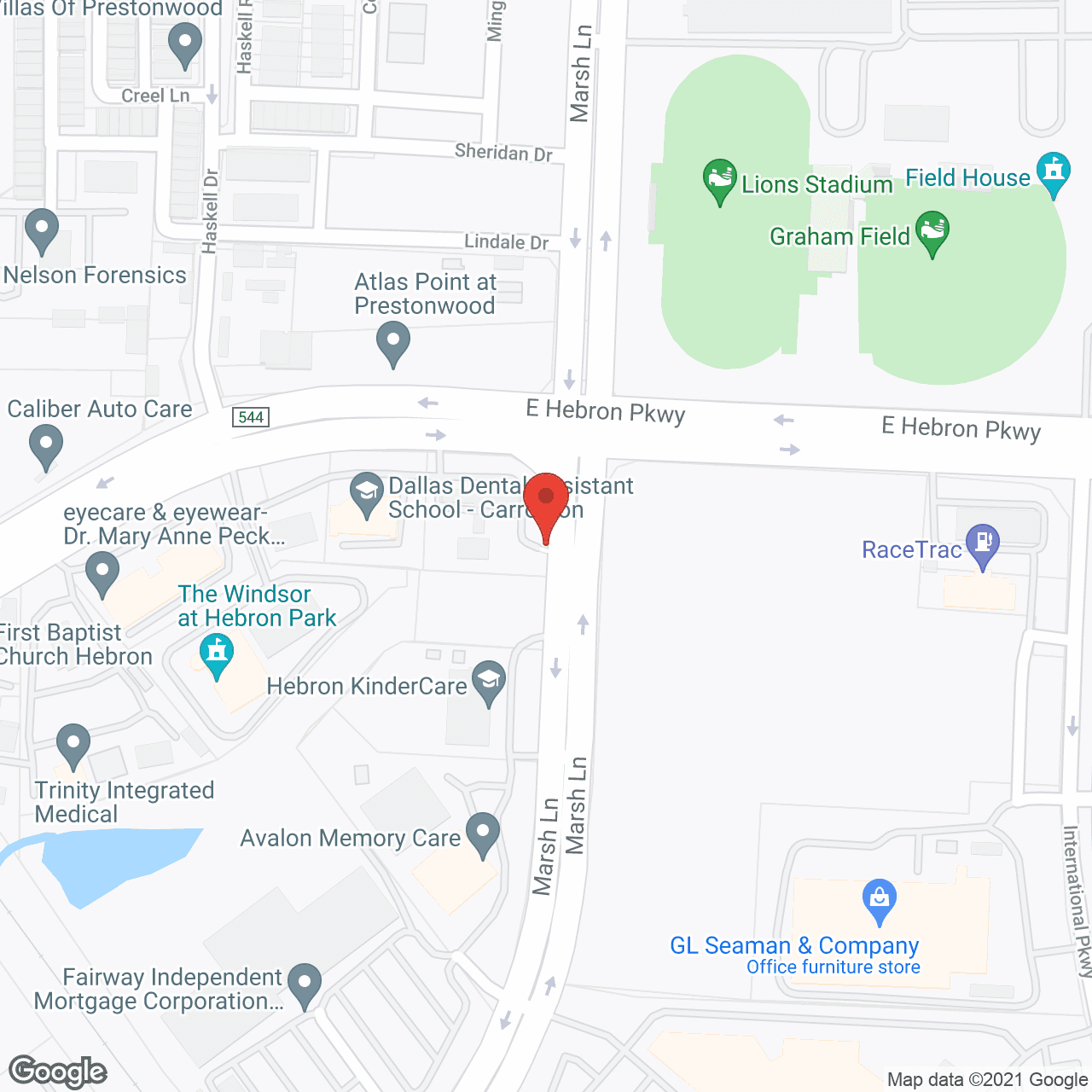Map of the neighborhood around Avalon Memory Care - Carrollton