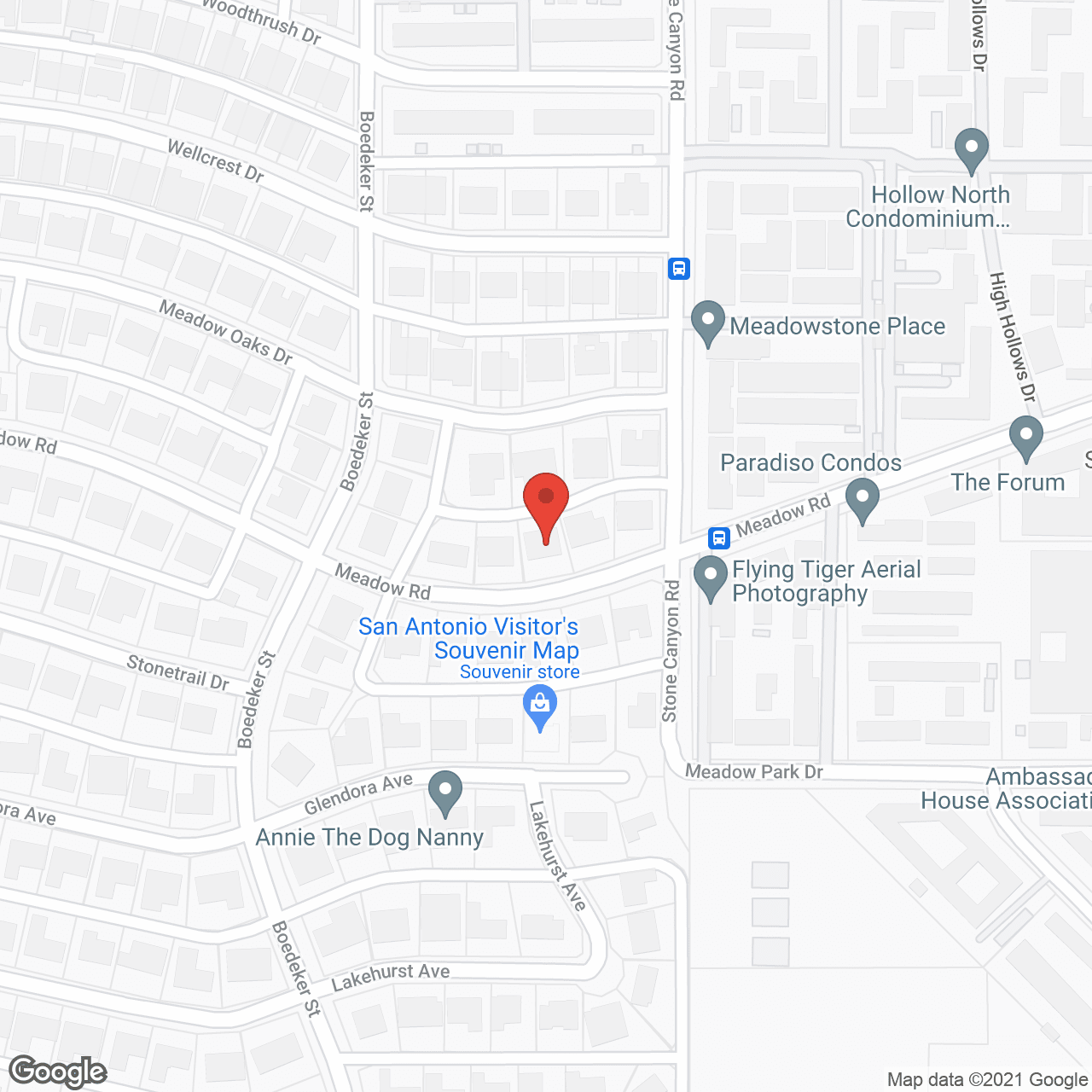 Map of the neighborhood around The Jackson at Meadow